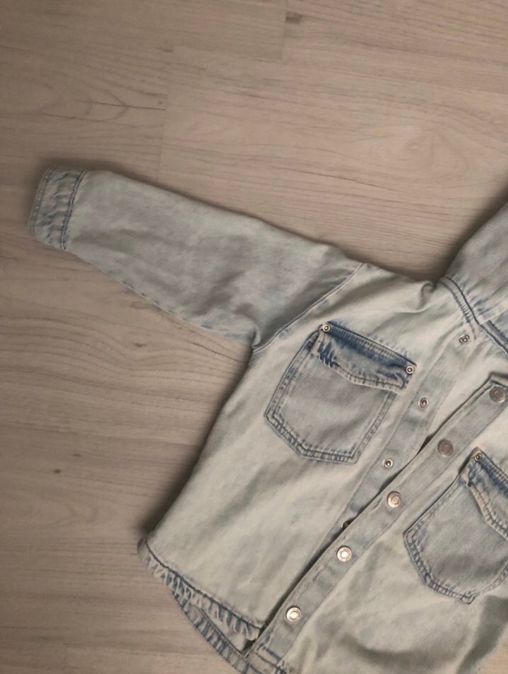 Zara Kapüşonlu Denim Ceket - Görsel 3