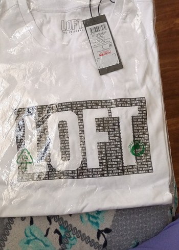 l Beden beyaz Renk Beyaz LOFT Baskılı Erkek Tişört