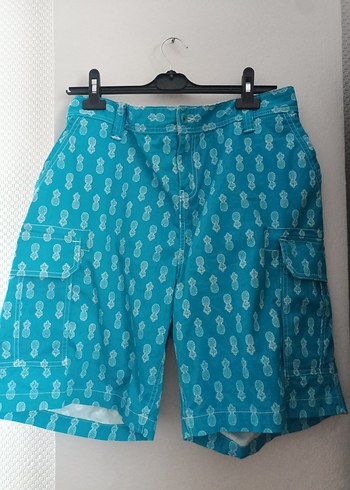 Mavi ananas desenli erkek şort - Görsel 11