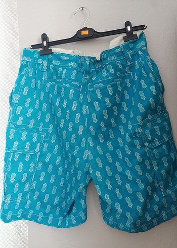 Mavi ananas desenli erkek şort - Görsel 10