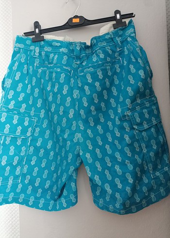 Mavi ananas desenli erkek şort - Görsel 2