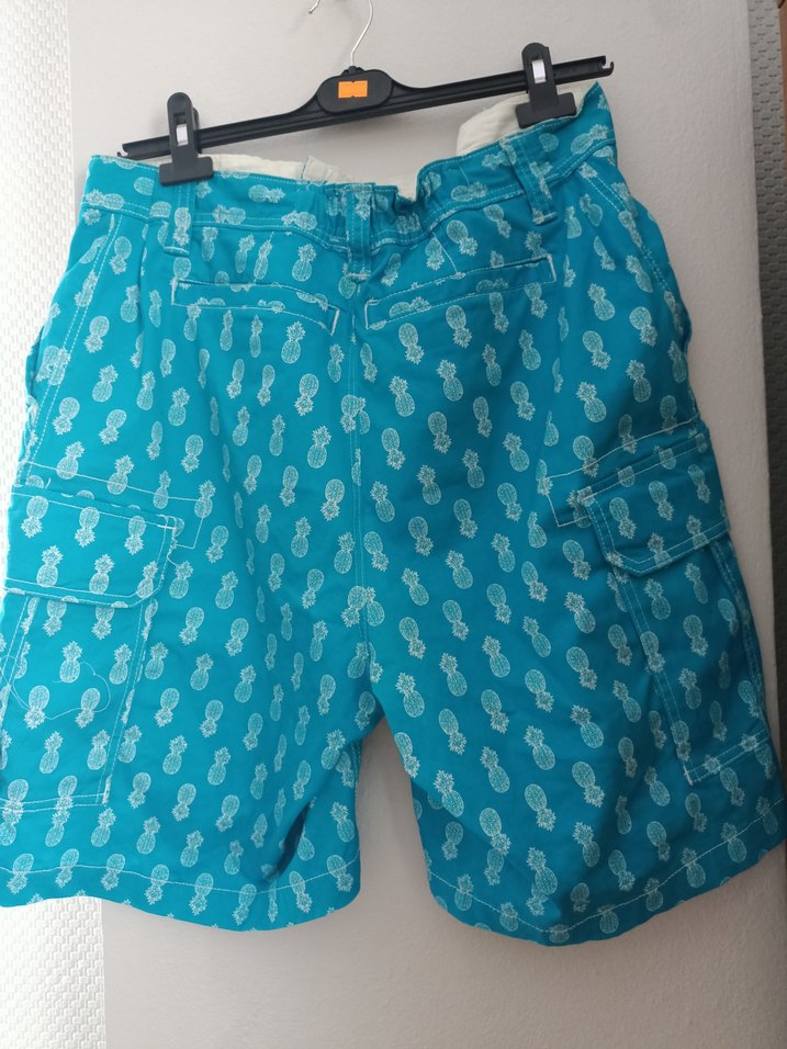 Mavi ananas desenli erkek şort - Görsel 2