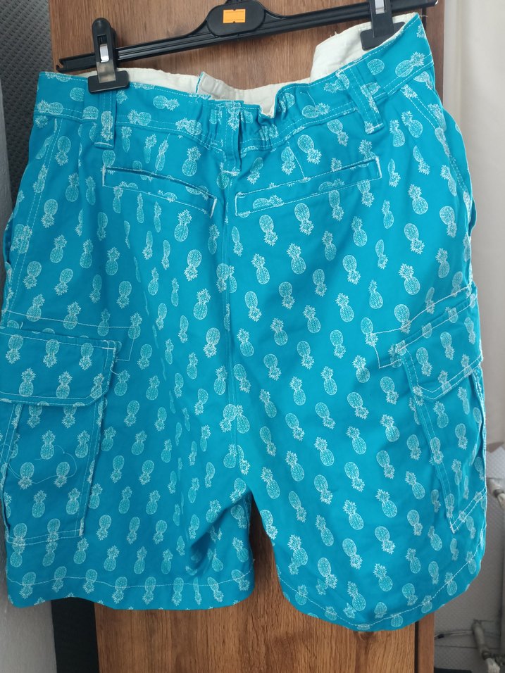 Mavi ananas desenli erkek şort - Görsel 5