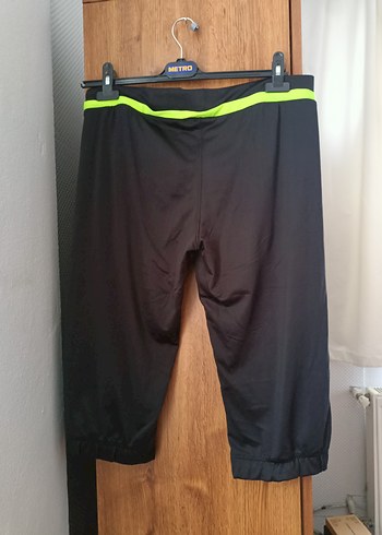 Siyah-Yeşil   bayan Spor Kapri - Görsel 2