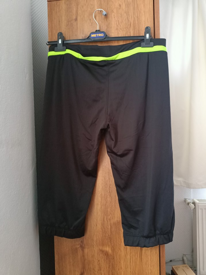 Siyah-Yeşil   bayan Spor Kapri - Görsel 2