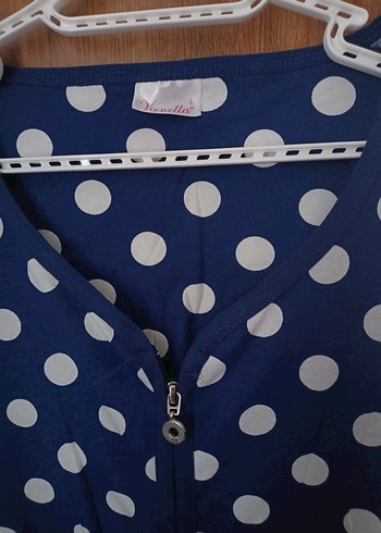 Uzun Kollu Puantiyeli  Sabahlık - Görsel 4