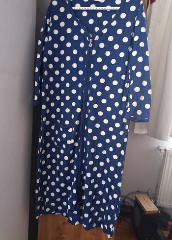 Uzun Kollu Puantiyeli  Sabahlık - Görsel 3