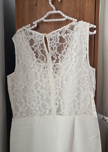 V Yaka Dantel Detaylı tulum - Görsel 7