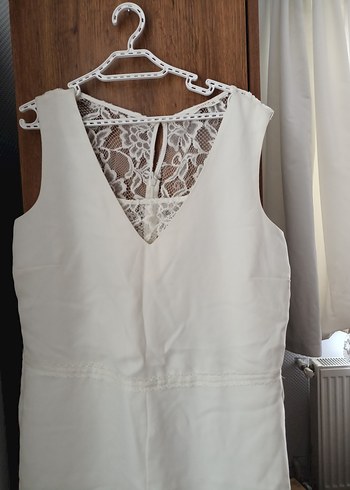 V Yaka Dantel Detaylı tulum - Görsel 8