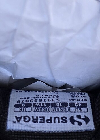 43 Beden siyah Renk Superga 2750 Sneaker Ayakkabı
