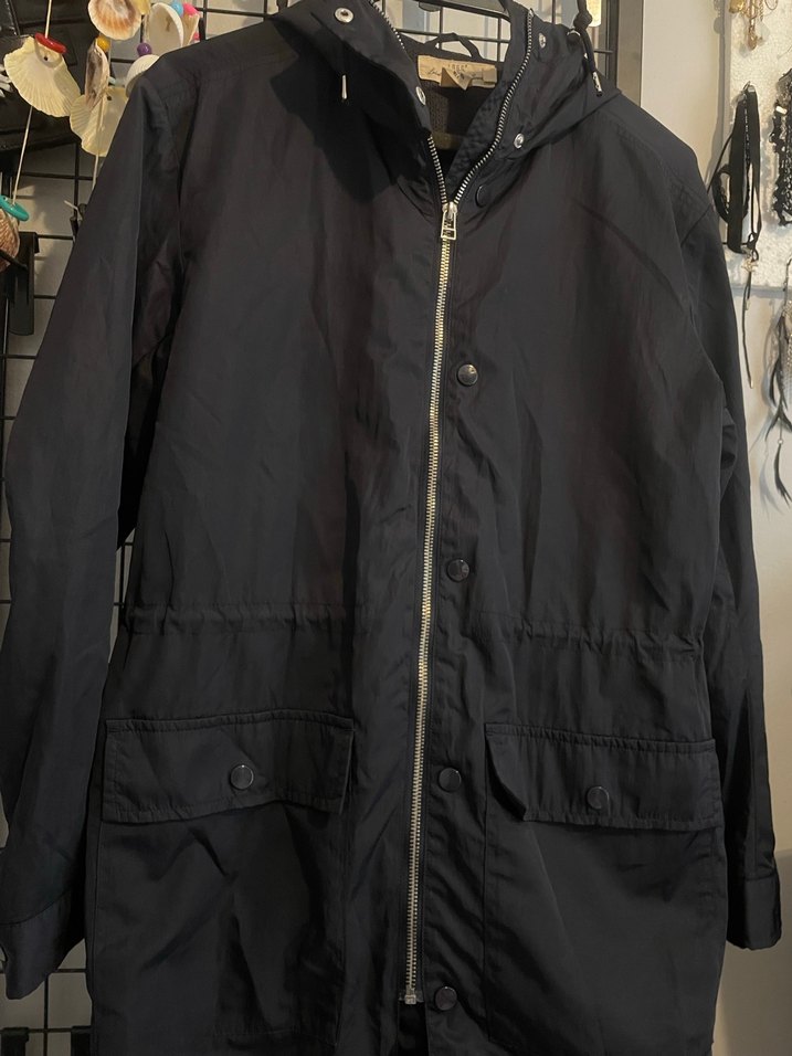 Lacivert Fermuarlı Midi Kadın Ceket - Görsel 2