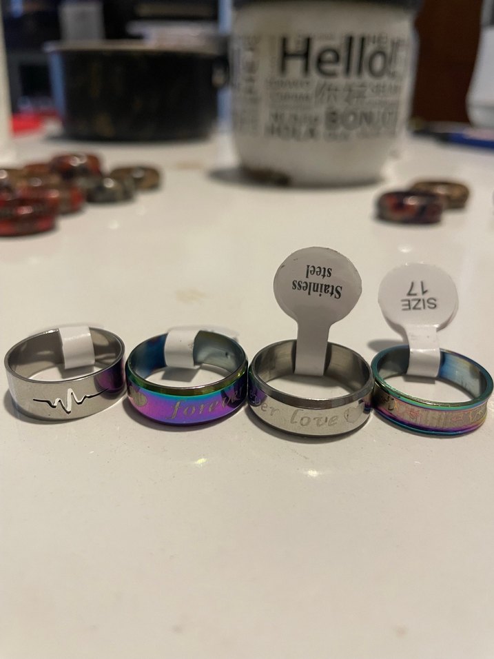 Parlak Çok Renkli Kadın Yüzükler - Görsel 2