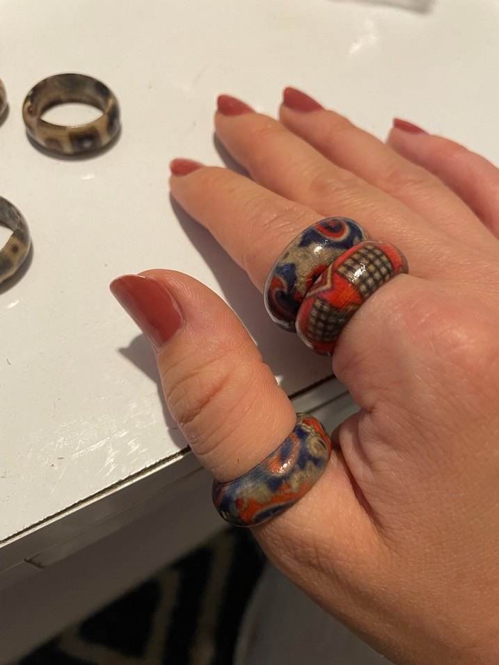 Bohem Desenli Kadın Yüzükler - Görsel 3