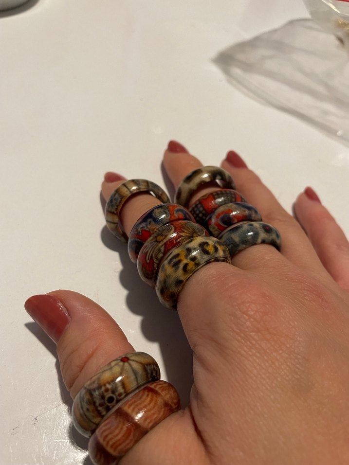 Bohem Desenli Kadın Yüzükler - Görsel 2