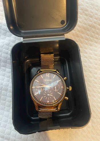 Altın Renkli Klasik Erkek Kol Saati - Görsel 2