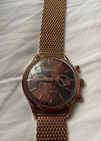 Altın Renkli Klasik Erkek Kol Saati - Görsel 5