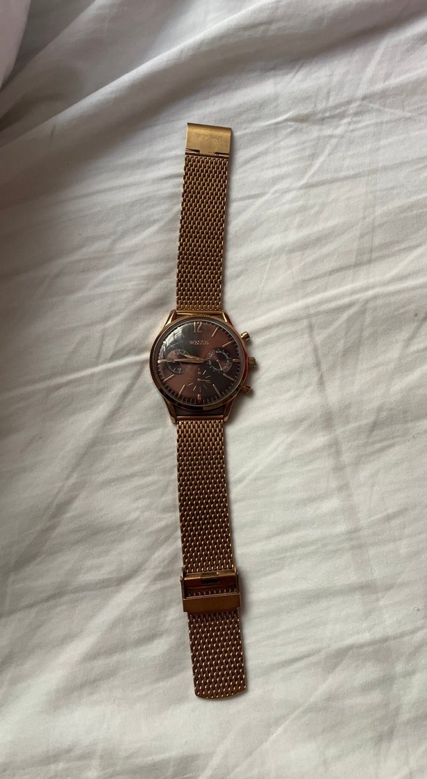 Altın Renkli Klasik Erkek Kol Saati - Görsel 4