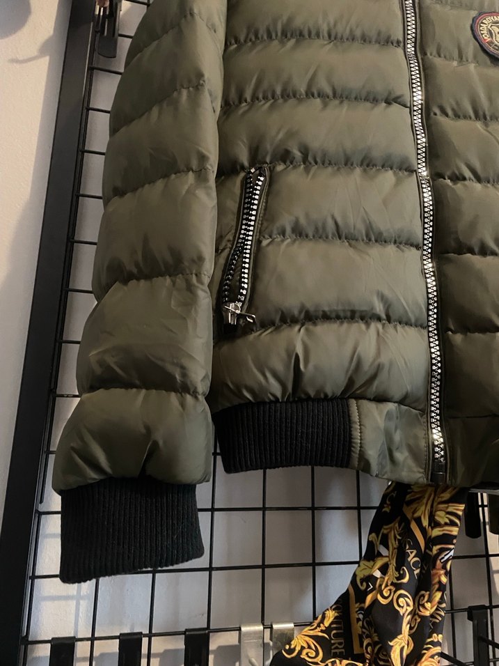 Haki Kürklü Midi Kadın Kış Ceketi - Görsel 3