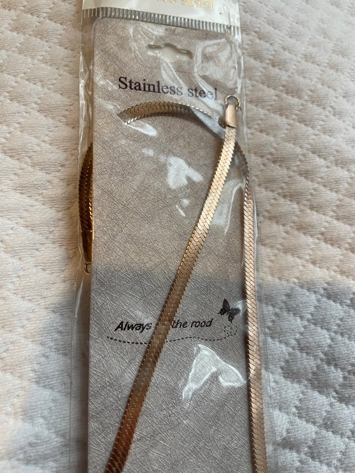 Uzun Zincir Detaylı Yılan Desenli Kadın Kolye - Görsel 2