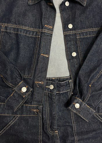 Diğer Kadın Lacivert Regular Fit Denim Takım