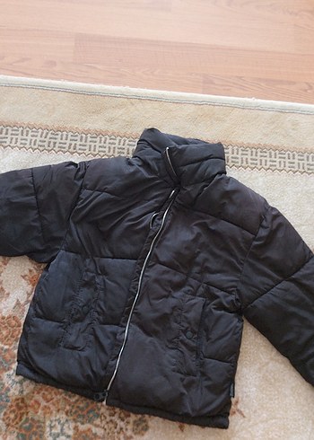 Pull&Bear Siyah Fermuarlı Kadın mont - Görsel 2