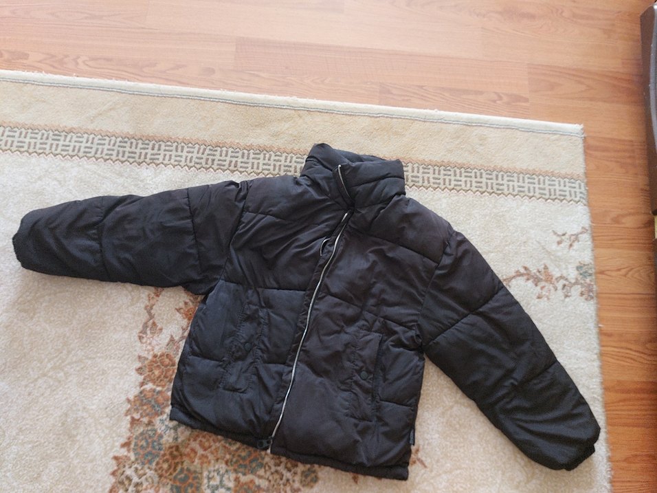 Pull&Bear Siyah Fermuarlı Kadın mont - Görsel 2