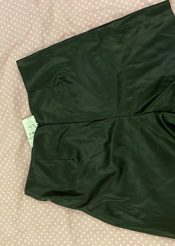 Fermuarlı Siyah Şortlu Midi Kadın Etek - Görsel 2