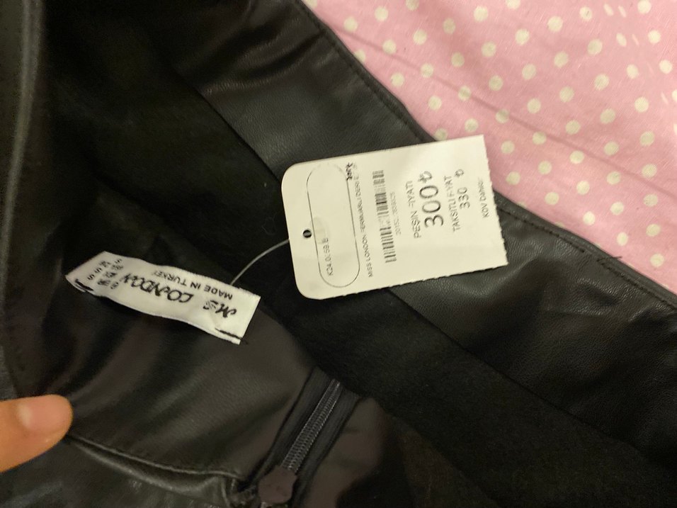 Fermuarlı Siyah Şortlu Midi Kadın Etek - Görsel 3