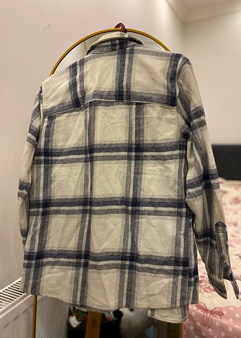 Gri Ekose Pamuklu Uzun Kollu Erkek/Kadın Oduncu Gömleği - Görsel 2