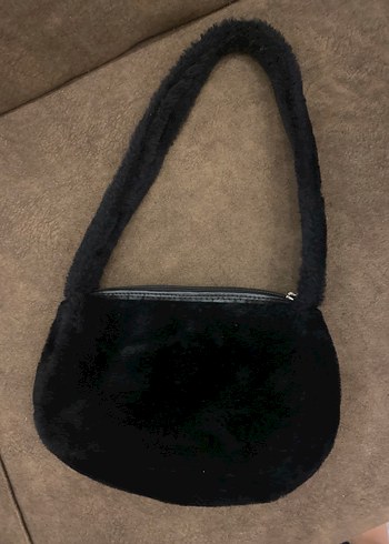 Siyah Kürk Detaylı Kadın Çanta - Görsel 2