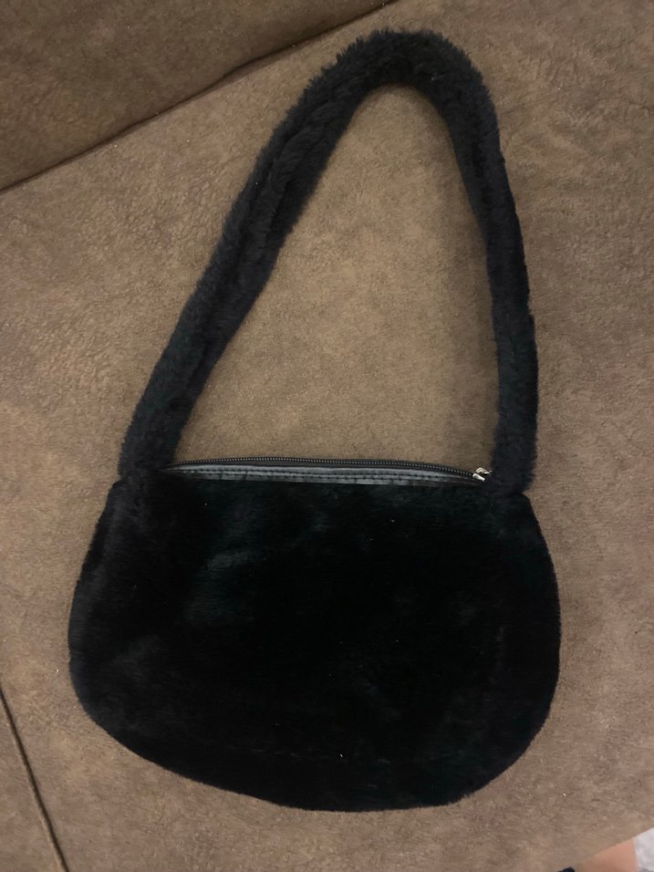 Siyah Kürk Detaylı Kadın Çanta - Görsel 2