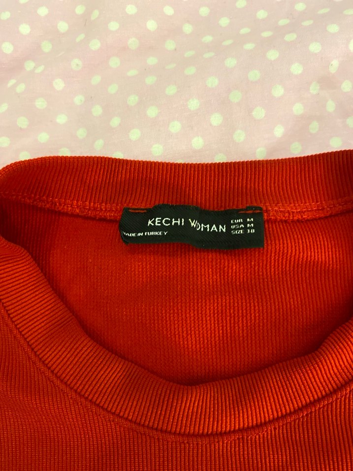 Kısa Kırmızı Kadın Bağlamalı
 Crop Top - Görsel 3