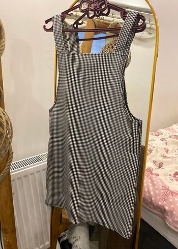 Gri Kareli Elbise - Görsel 2