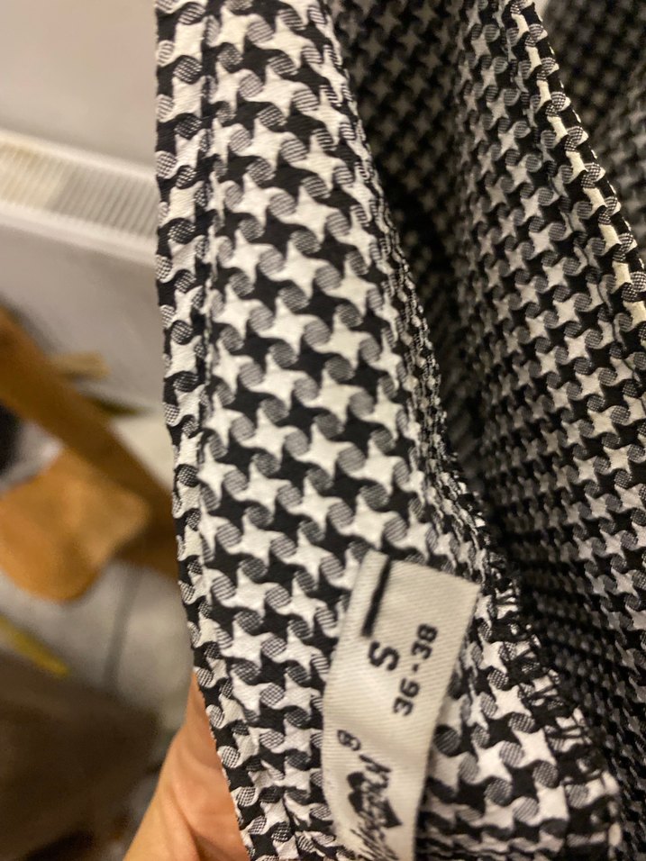 Gri Kareli Elbise - Görsel 3