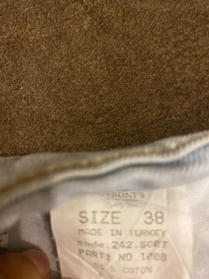 Bej Renkli Kadın Denim Mini Şort - Görsel 3