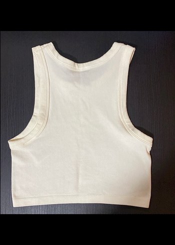 H&M H&M Beyaz Yüksek Yakalı Kadın askili croptop
