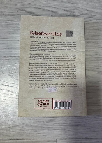 Felsefeye Giriş - Prof. Dr. Ahmet Arslan