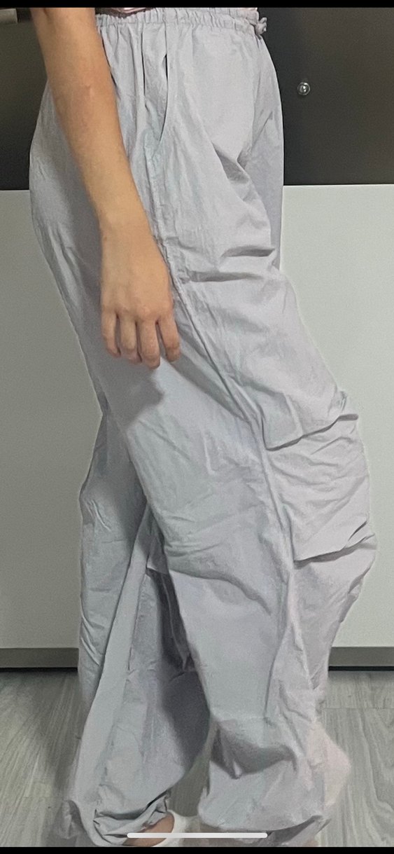 Gri Kadın paraşüt pantolon - Görsel 2