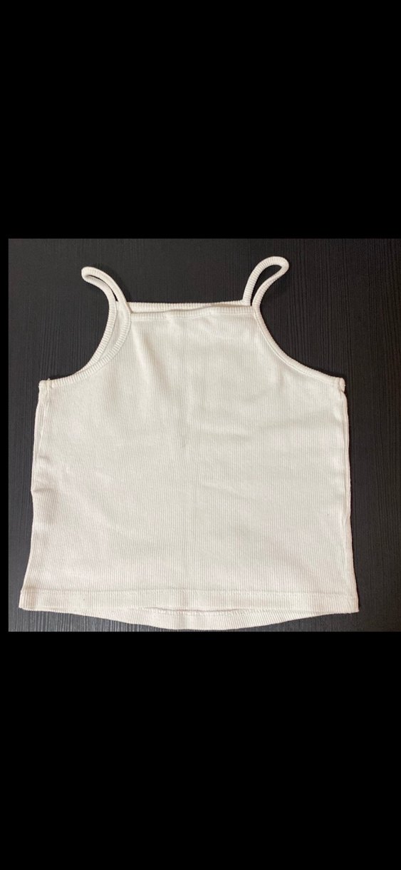 KOTON Beyaz İnce Askılı Çiçek Baskılı Kadın croptop - Görsel 2