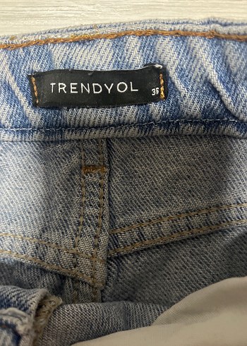 Gri Bol Kesim Kadın Kot Pantolon - Görsel 5