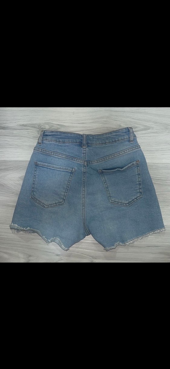 KOTON Kadın Açık Mavi Mini Denim Şort - Görsel 5
