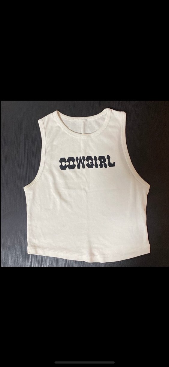 Beyaz Baskılı Pamuklu Kadın askili croptop - Görsel 2