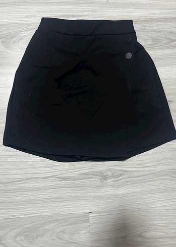 Siyah Süet Mini şort Etek - Görsel 4