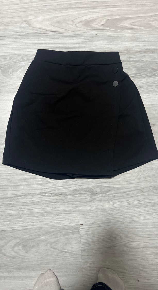 Siyah Süet Mini şort Etek - Görsel 4