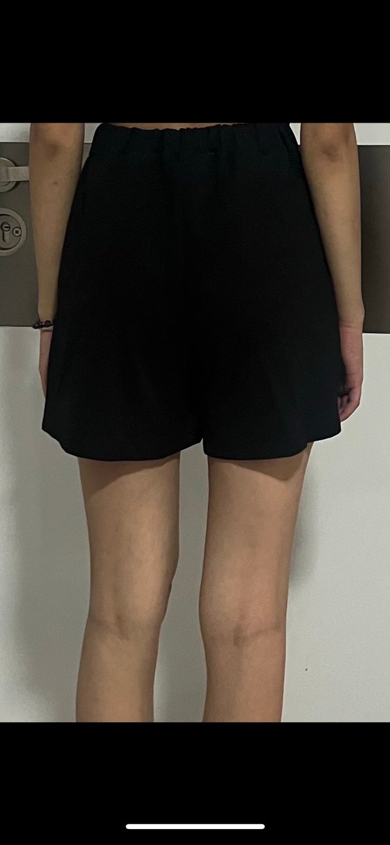 Siyah Süet Mini şort Etek - Görsel 3