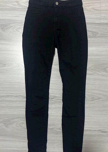 KOTON Siyah Dar Kesim Midi Kadın Kot Pantolon - Görsel 4