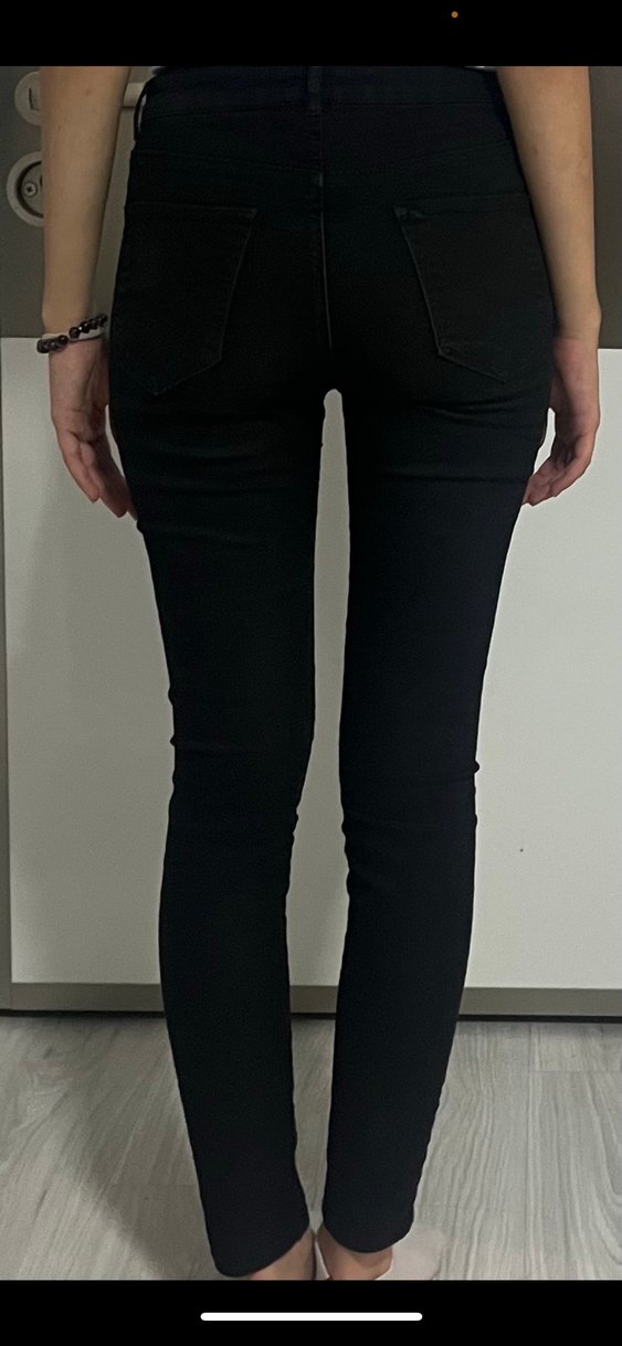 KOTON Siyah Dar Kesim Midi Kadın Kot Pantolon - Görsel 3