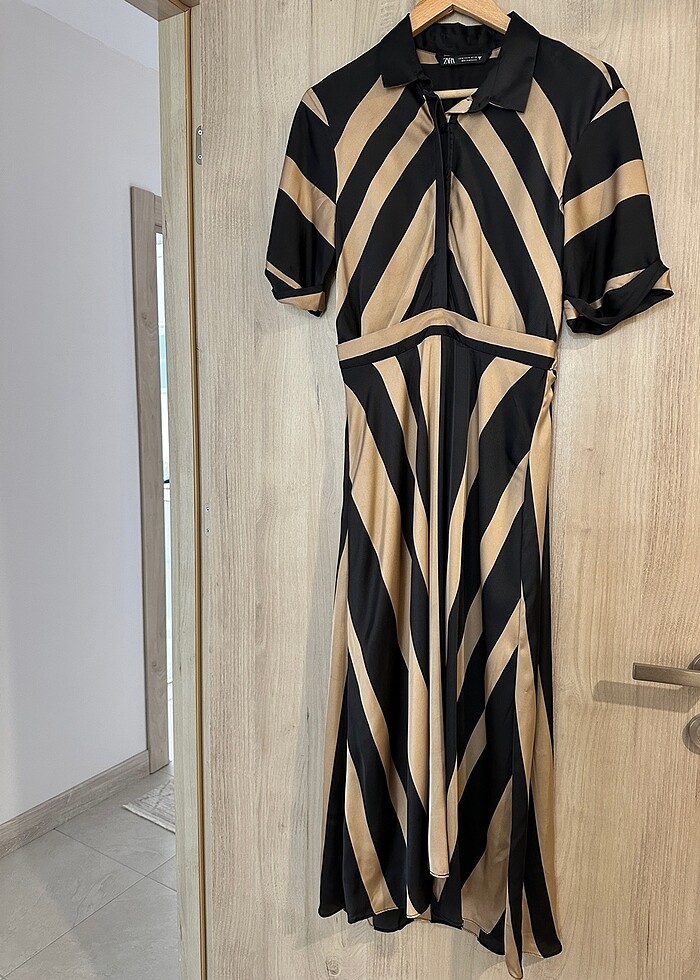 Zara saten elbise - Görsel 2