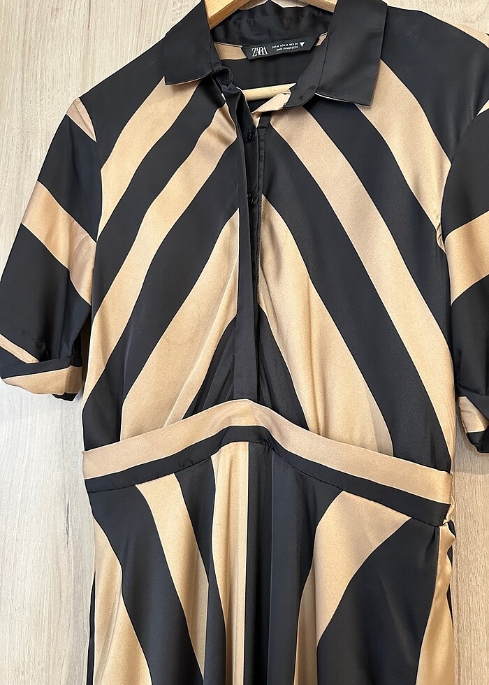 Zara saten elbise - Görsel 3