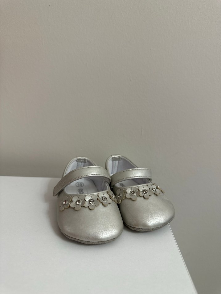 Kız Çocuk çiçek Nakışlı Babet Ayakkabı - Görsel 2